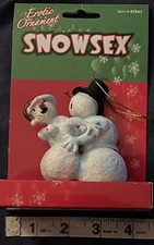 Christmas Ornament Xmas Novelty Gag Gift by Forum Novelties Item# 57843 Snow sex