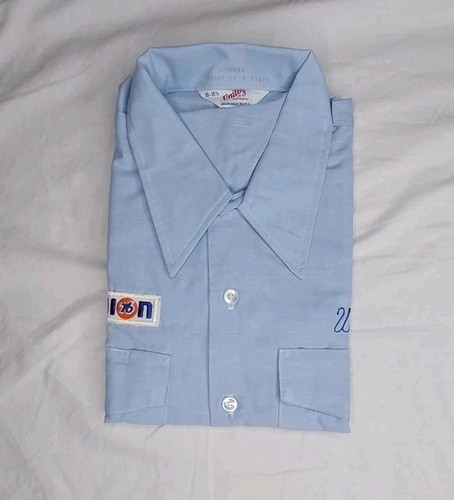 Camicia da lavoro vintage Union 76 Unitog 16-16,5 uniforme meccanico Walt - leggi - Foto 3 di 12