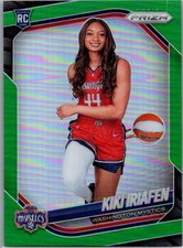 Kiki Iriafen 2025 Panini Prizm WNBA Green #149 Rookie Washington Mystics