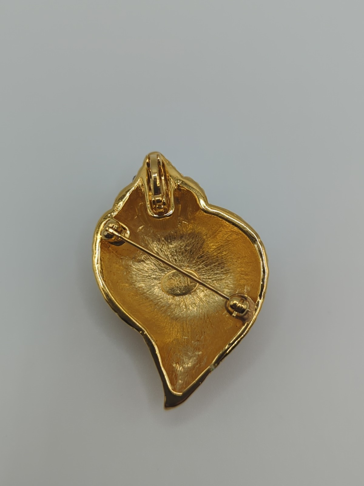 Vtg. Kenneth Jay Lane KJL Conch Shell Crystal Pin… - image 5