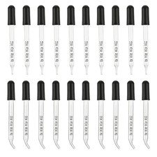 20Pcs Clear Glass Graduated Pipettes 1ML Liquid Droppers For Science Laboratory