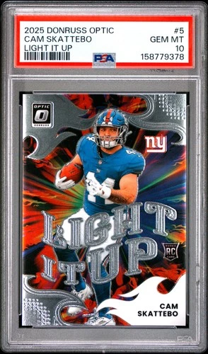2025 Donruss Optic Cam Skattebo Base (PSA 10)