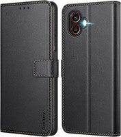 Samsung Galaxy Xcover6 Pro HandyhüLle Leder KlapphüLle Schwarz Magnet