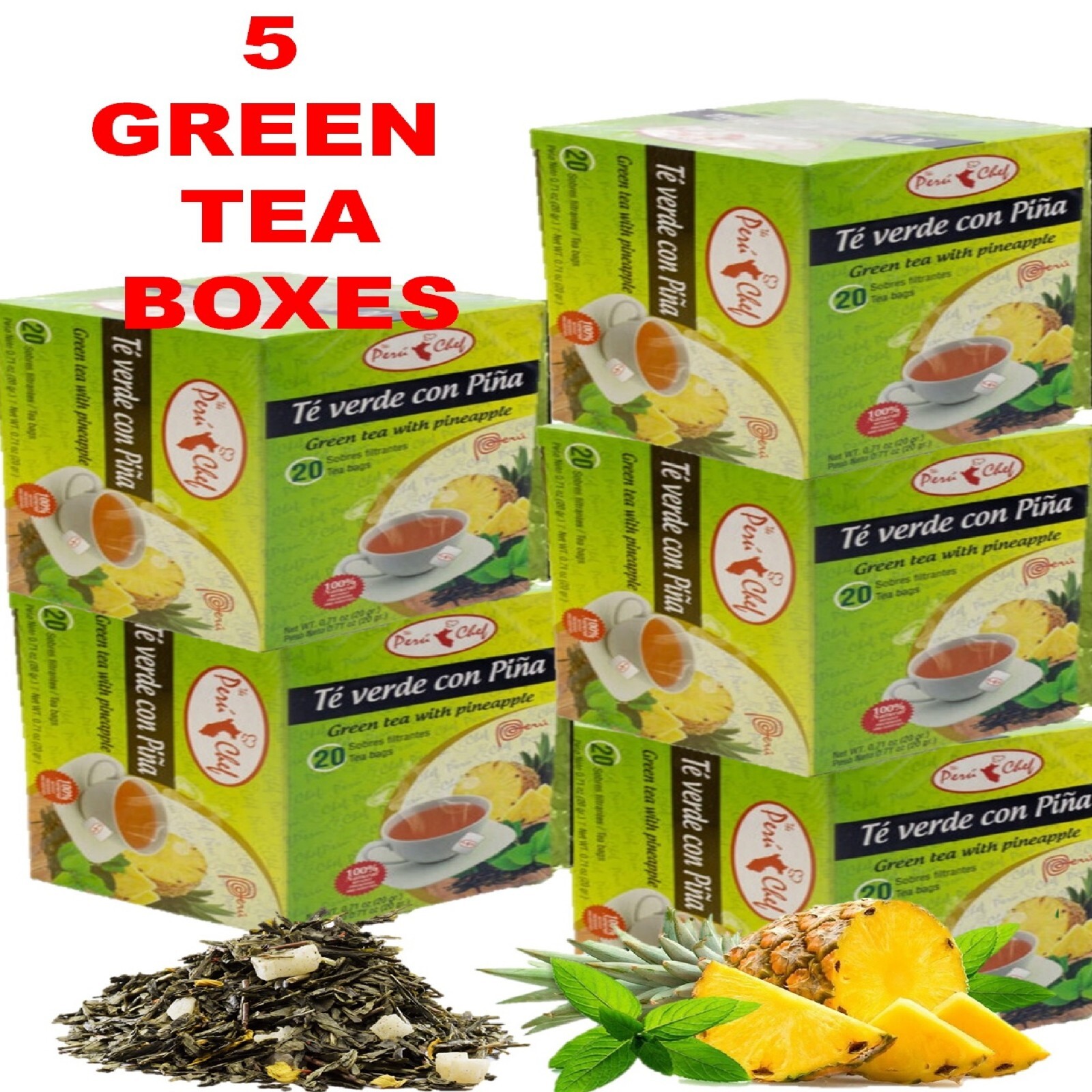 Boxes Pineapple Flavor Weight Loss & Detox  | 100 Tea Bags T