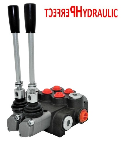 Handsteuerventil Hydraulik 40L 2-fach Mit Schwimmstellung – Handhebelventil, 1xDW