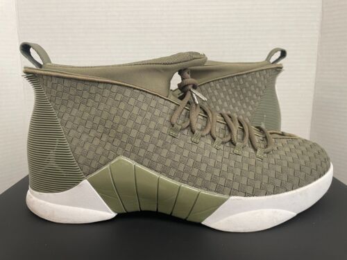 AIR JORDAN X PUBLIC SCHOOL NY 15 XV RETRO PSNY OLIVE GREEN SAIL OFF WHITE 11.5 - Picture 2 of 10