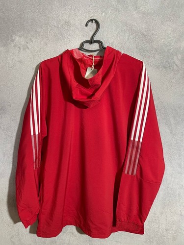 Berlin Union Training Football Soccer Jacket With Hood Red Adidas Men Size L - Picture 2 of 7
