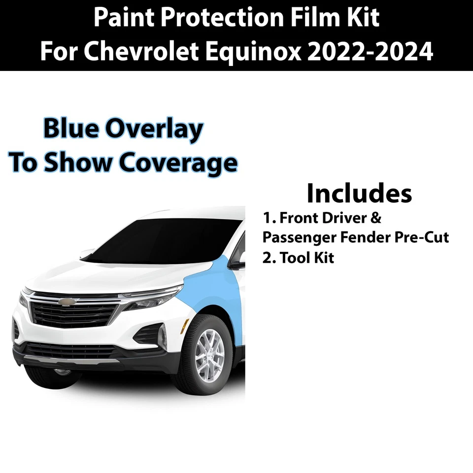 Kit de sujetador transparente de película de protección de pintura precortada PPF para Chevrolet Equinox 2022-2024 Foto 2 de 4