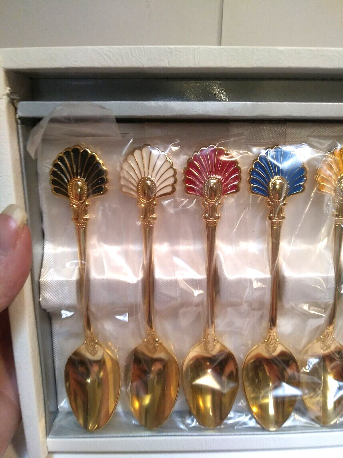 Martian Original Collection 6pc Shell Spoon Set Multi Color Japan 5