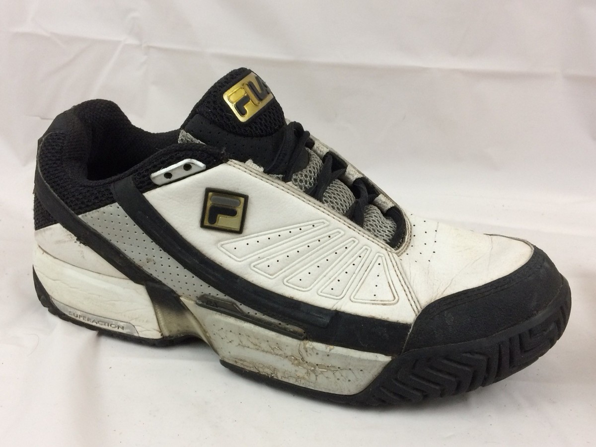 Fila FW03923-114 Mens 10 Med EUR 43 Black White Mid Top Athletic Sneakers  Shoes