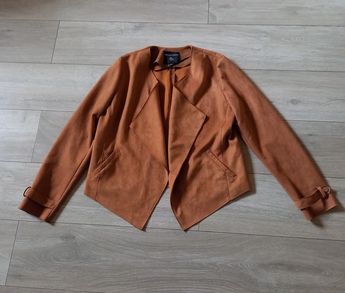 Tan suede shop waterfall jacket