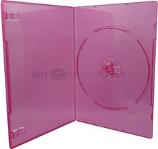 7mm Slimline Clear Red 1 Disc DVD Case Lot