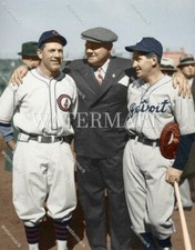 DO680 Mickey Cochrane - Babe Ruth Charlie Grimm 8x10 11x14 16x20 Colorized Photo