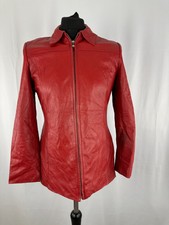 Womens Alfani Leather Jacket Red Medium M Biker Jacket