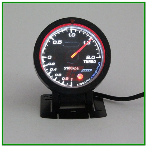2.5" 60mm Black face auto advanced turbo boost gauge amber red/ white lights - Picture 4 of 8