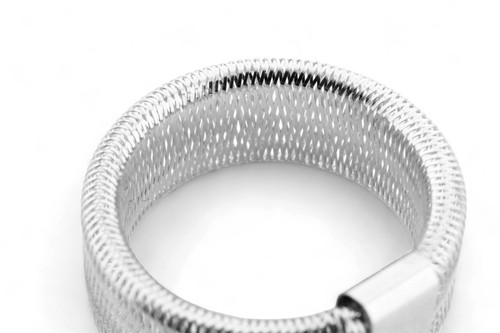 Anillo Elástico de Oro Blanco 18kt 750/1000 Adecuado para Todas Las Dedos - Imagen 3 de 6