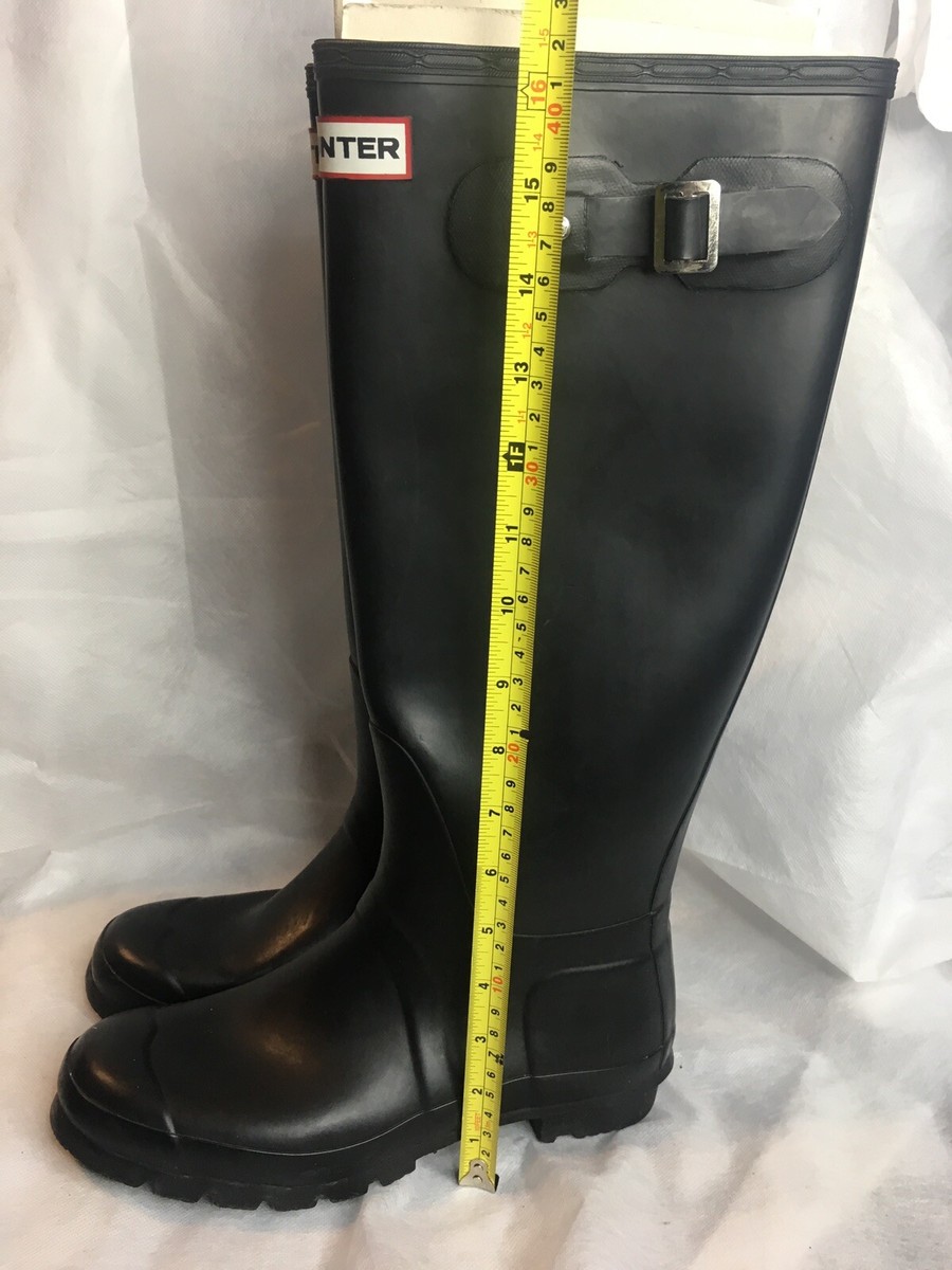 HUNTER Rain Boots Black Size 7M/8F | eBay