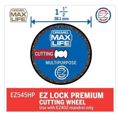 DREMEL EZ545HP, Max Life Multi-Purpose 1-1/2 in. Diamond-grit Cutting Wheel