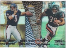 1999 Topps Finest Double Team Dual Refractor Cade McNown Curtis Enis Bears