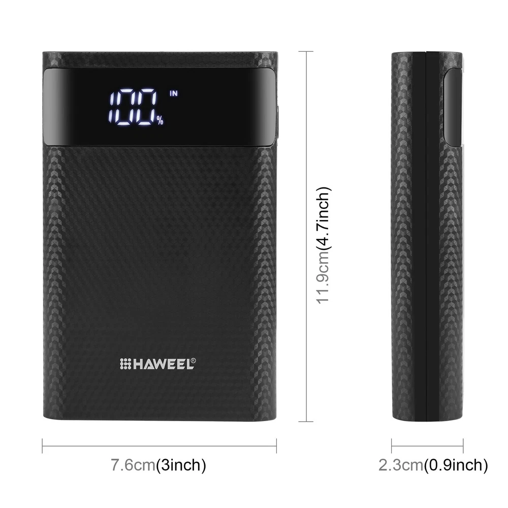 Power Bank Battery Shell Case for 18650 4 slots DIY Detachable USB Charging Box