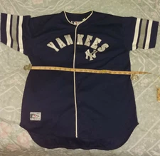 Mighty Mac Sports MLB Generic New York Yankees Jersey Blue check photos for fit