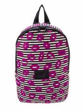 Marc By Marc Jacobs Lips & Stripes Print Nylon Backpack Rare VGUC 66