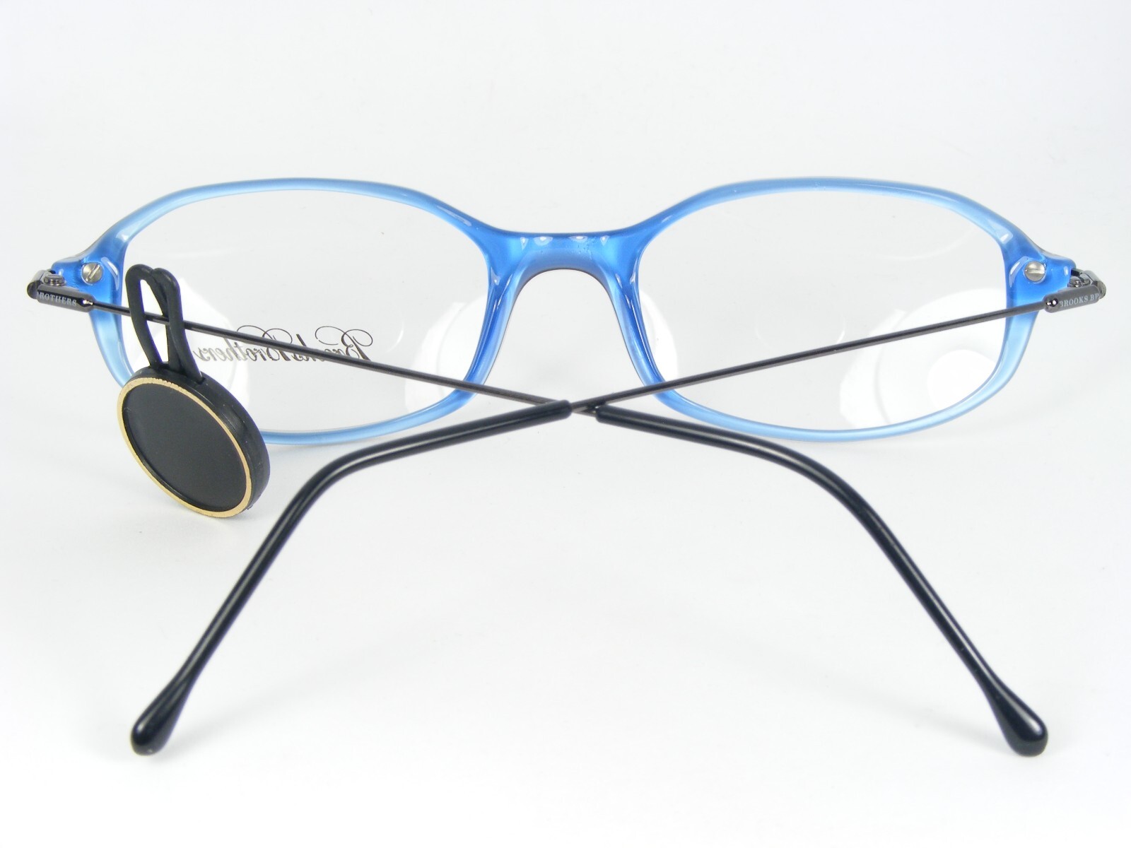 Brooks Brothers Men's BB5049 Square Sunglasses, Navy/Clear/Gunmetal Mirrored, 55 Mm