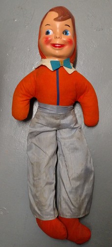 Vintage Doll with Cloth Body & Hard Plastic Face - Circa 1960's - 24" inches - Picture 1 of 7