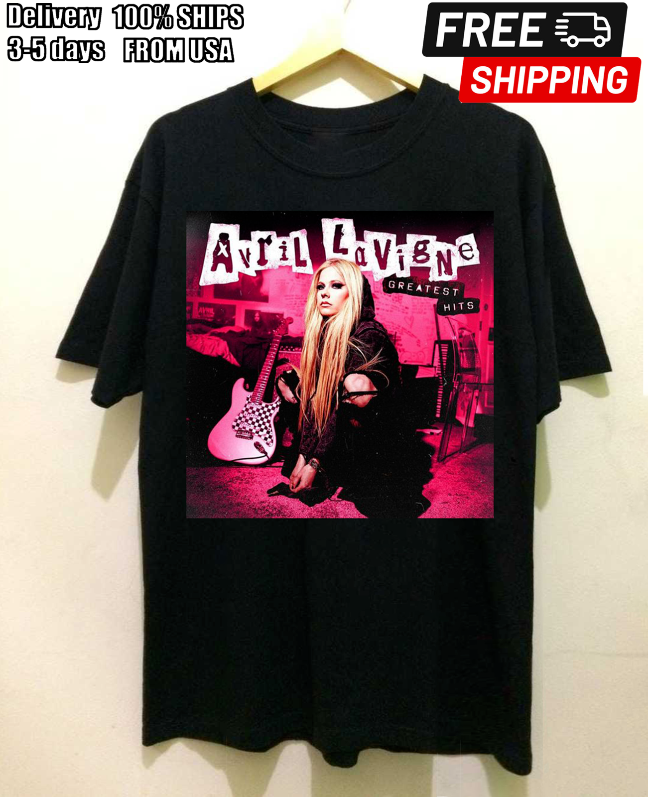Avril Lavigne Album Greatest Hits Adult Unisex T-Shirt All Size S To 5XL