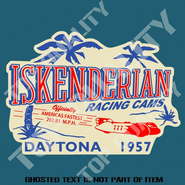 Iskenderian Racing Cams Grande Decalcomania In Stile Vintage - Foto 9