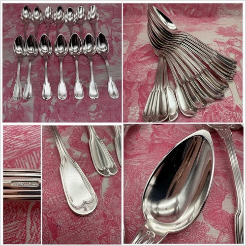 Christofle Vintage Silver-Plated Tablespoons Set of 14 Pcs France 20th Century - Picture 5 of 5