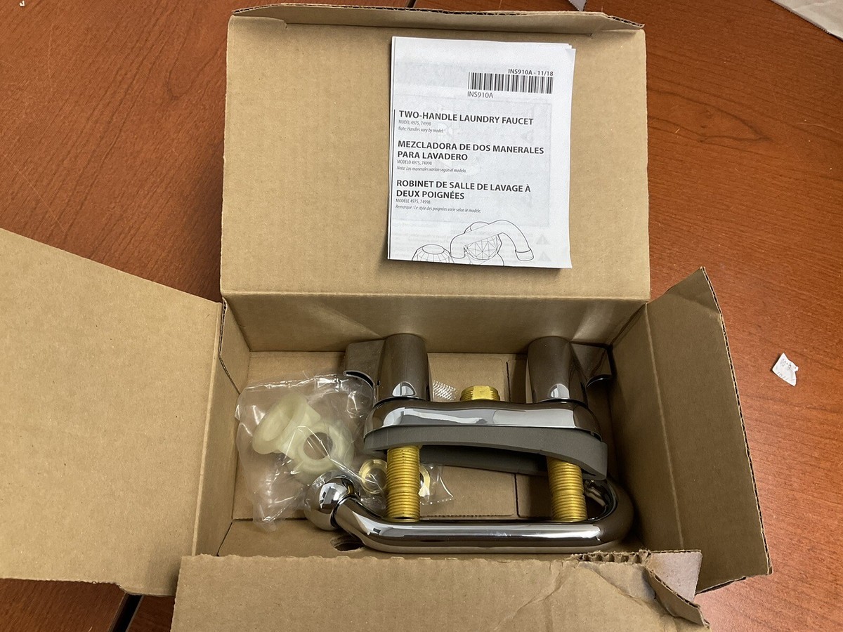 レア★The Captain No.1863 Model B in box Moen Chateau Series 74998 Laundry Faucet, 2-Faucet Handle, Chrome