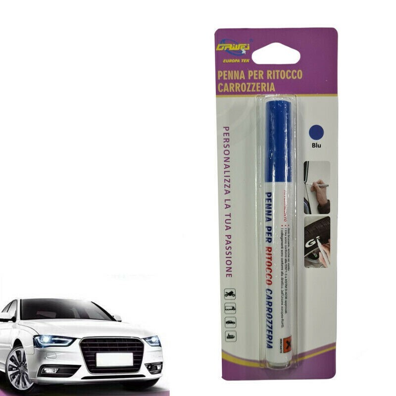 PENNA PENNARELLO RITOCCO GRAFFI CARROZZERIA ELIMINA RIPARA AUTO MOTO BLU SC0