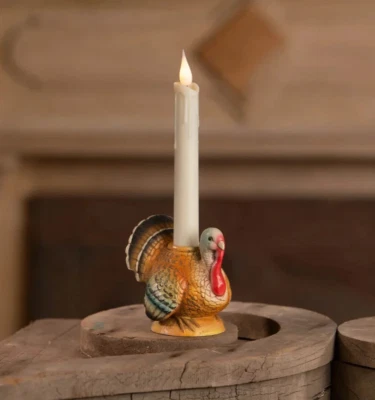 Bethany Lowe Vintage Turkey Candlestick ~~ Candle Not Included - Image 1 of 2