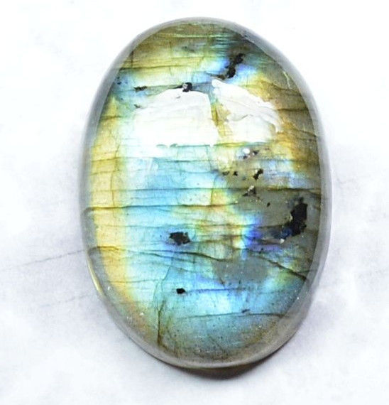 Pendentif labradorite véritable 33x23mm bijou argent 925 pour femme collier pierre naturelle