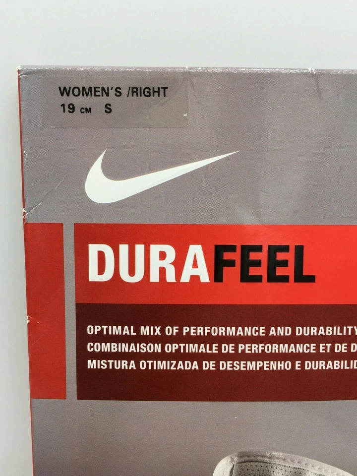 Guante de golf Nike Dura Feel mano derecha blanco antracita gris fresco para mujer pequeño NUEVO Foto 4 de 4