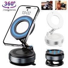 360 Adjustable Magnetic Vacuum Suction Cup Car Phone Holder Mount for MagSafe