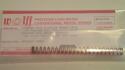 46018 WOLFF FITS SIG SAUER P226/P220 REDUCED POWER RECOIL SPRING - 18 ...