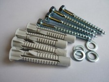 M8 x 70 TV Wall Mounting Fixing Bolt Screw 15 mm Washer Plug Kit 4 Pack - 100149