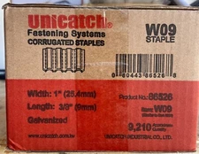 3/8" x 1" CROWN 25GA W9 CORRUGATED FASTENERS 9210ct Box Paslode & Spotnail