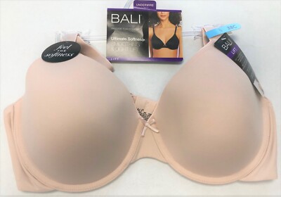 Bali Underwire Bra Smoothing T-Shirt Ultimate Softness Light Lift NEW DF0082