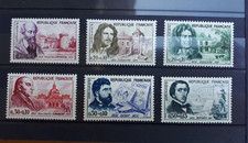 timbres France : 1960 YT n° 1257, 1258, 1259, 1260 à 1262  célébrités NEUF **