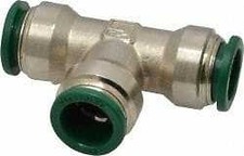 Parker 1/2" Outside Diam, Nickel Plated Brass Push-to-Connect Tube Union Tee ...