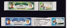 MONTSERRAT 1981 ROYAL WEDDING  SET WITH INVERTED WMKS VERY SCARCE!!!
