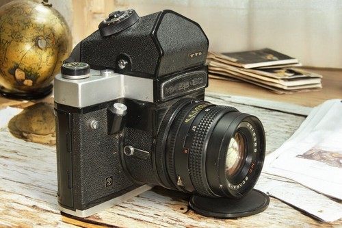 KIEV-60 TTL MEDIUM Format camera 6x6 Soviet camera + lens VOLNA-3 - Picture 9 of 18