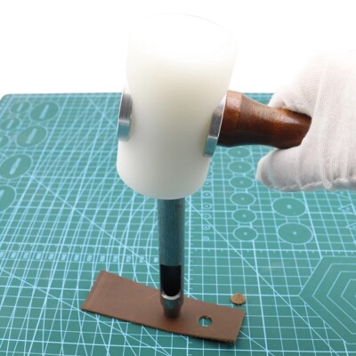 Leder Schnitzhammer Nylon Mallet mit Holzgriff für Prägen & DIY Lederhandwerk