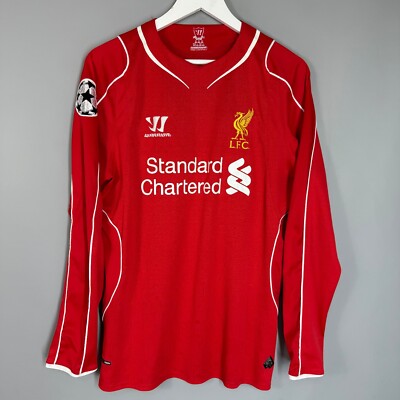 LIVERPOOL 2014 2015 HOME FOOTBALL SHIRT #8 GERRARD WARRIOR JERSEY