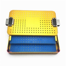 1pc Aluminium alloy sterilization tray case Beauty opthalmic surgical instrument