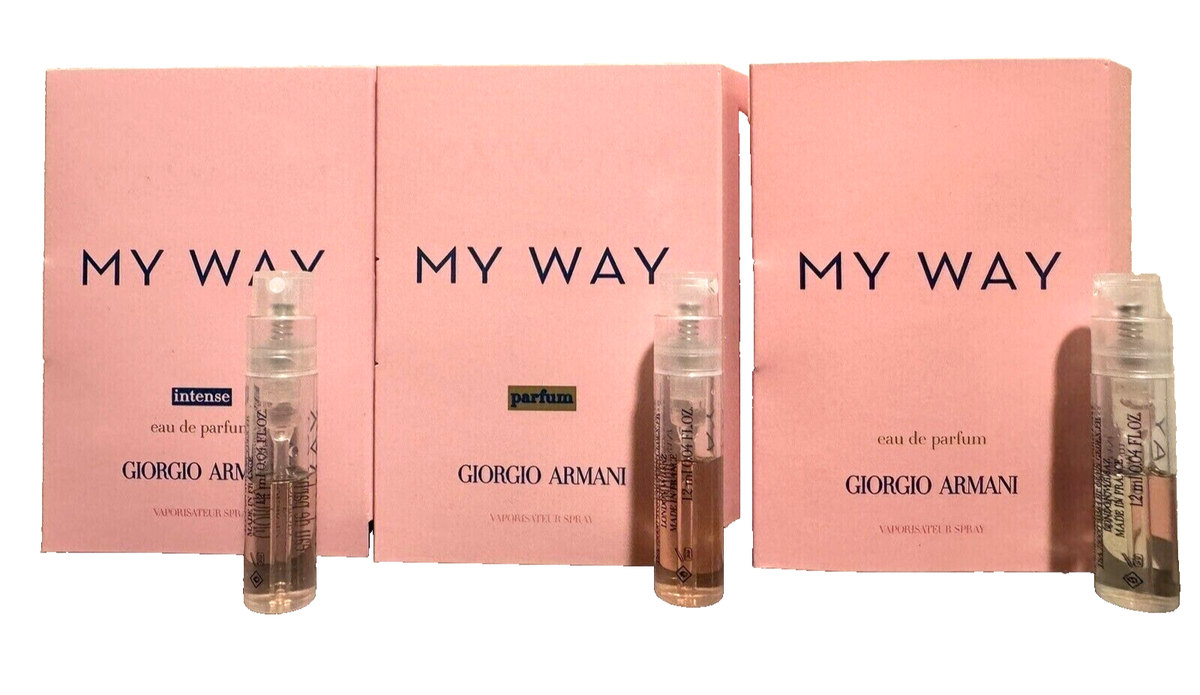 Set of 3 x Giorgio Armani My Way EDP Intense Parfum Sample Spray