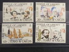 Turks & Islands set Statue of Liberty #661-64 NH